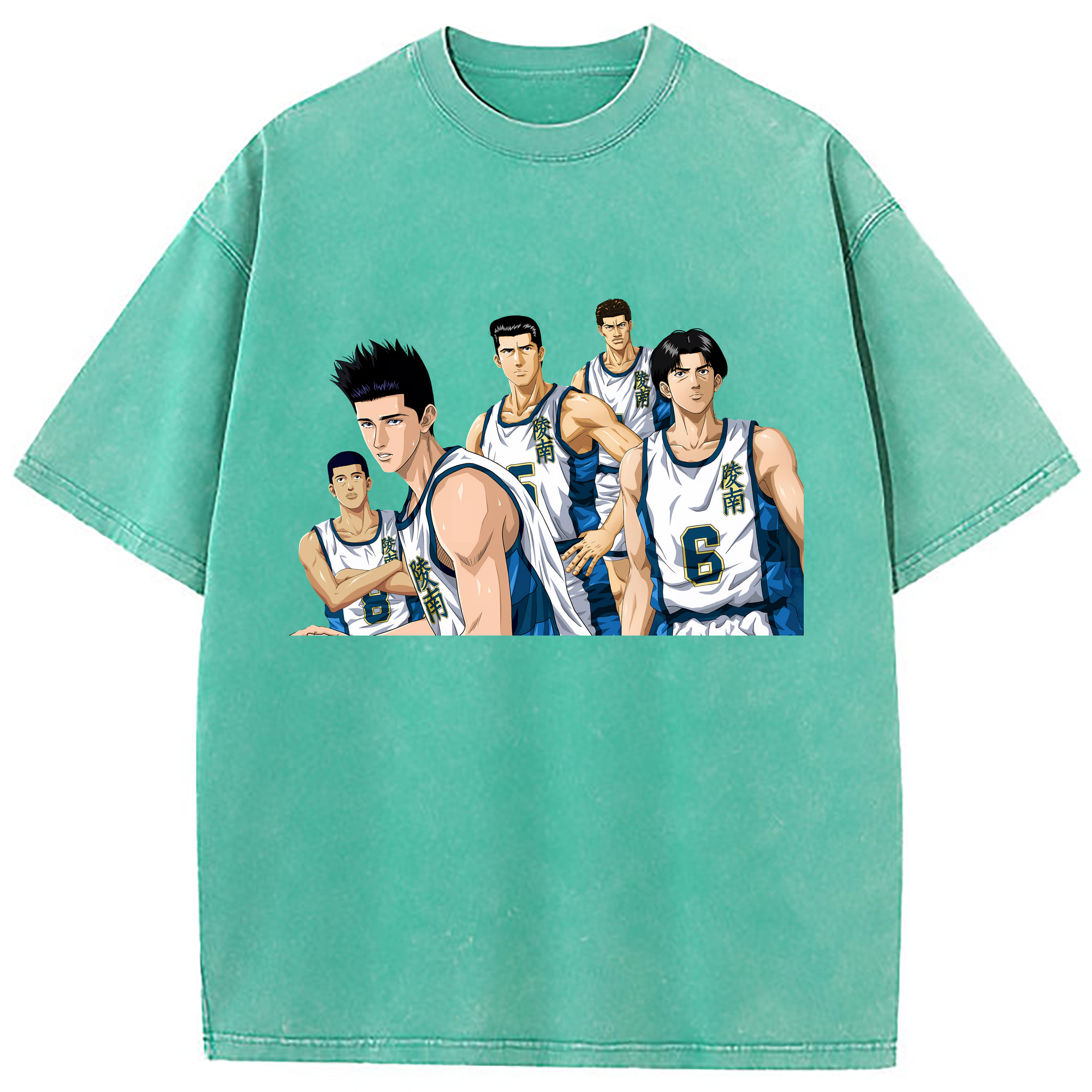 （画像用） SLAM DUNK／スラムダンク 綿100% ヴィンテージ風 半袖Tシャツ（フロントプリント）